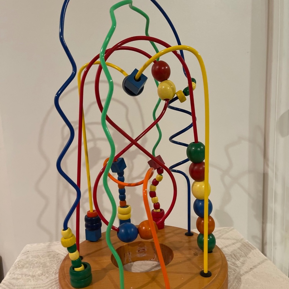 Vintage Educo Wooden Bead Maze Children's Boy Girl Learning Toy Game